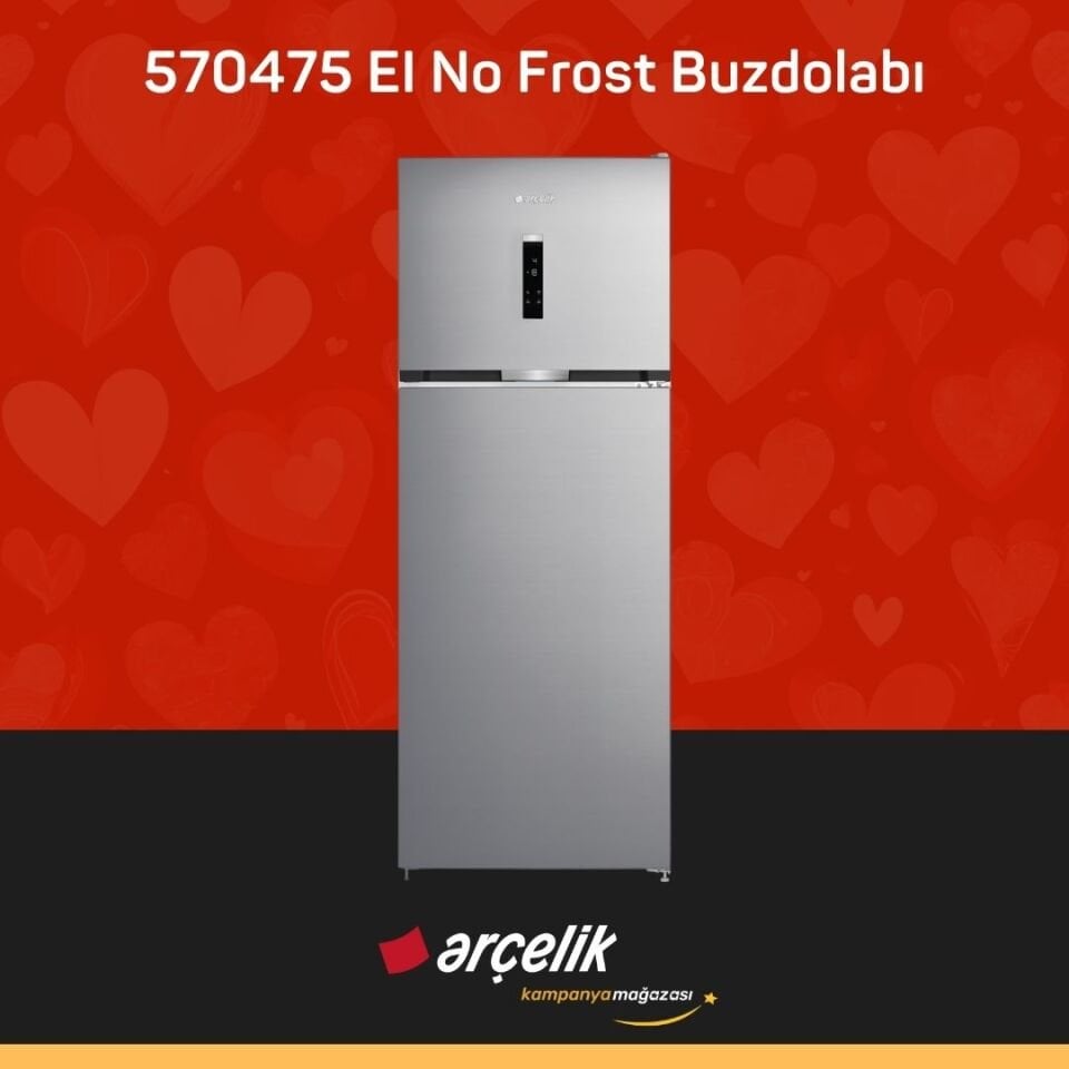 ARÇELİK 570475 EI Üstten Donduruculu Buzdolabı