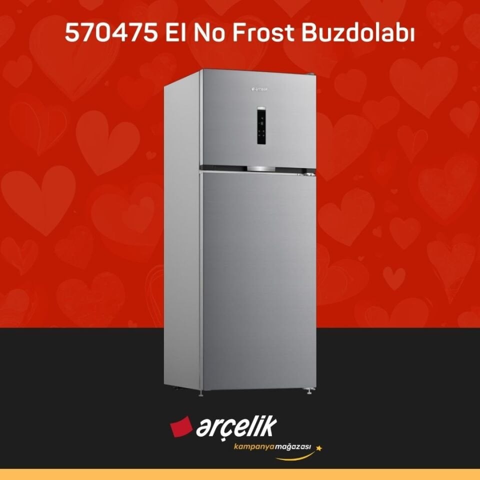 ARÇELİK 570475 EI Üstten Donduruculu Buzdolabı