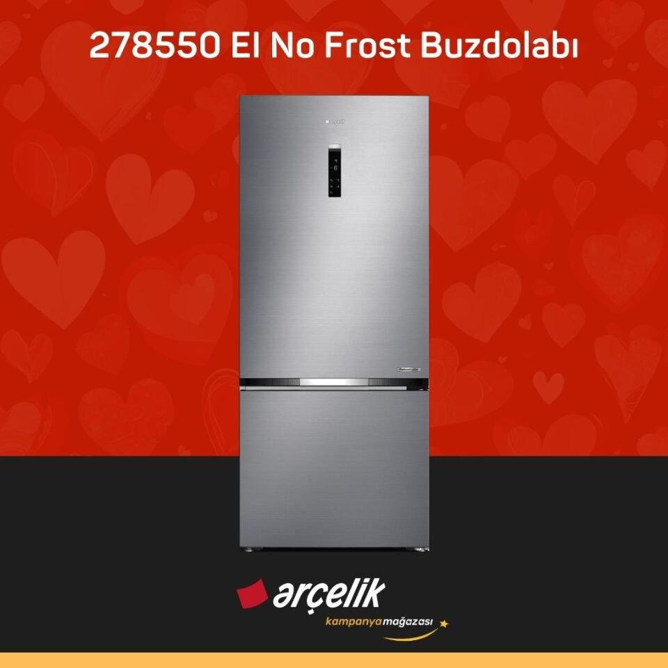 ARÇELİK 278550 EI Alttan Donduruculu Buzdolabı