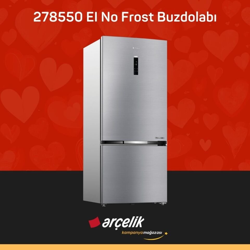 ARÇELİK 278550 EI Alttan Donduruculu Buzdolabı