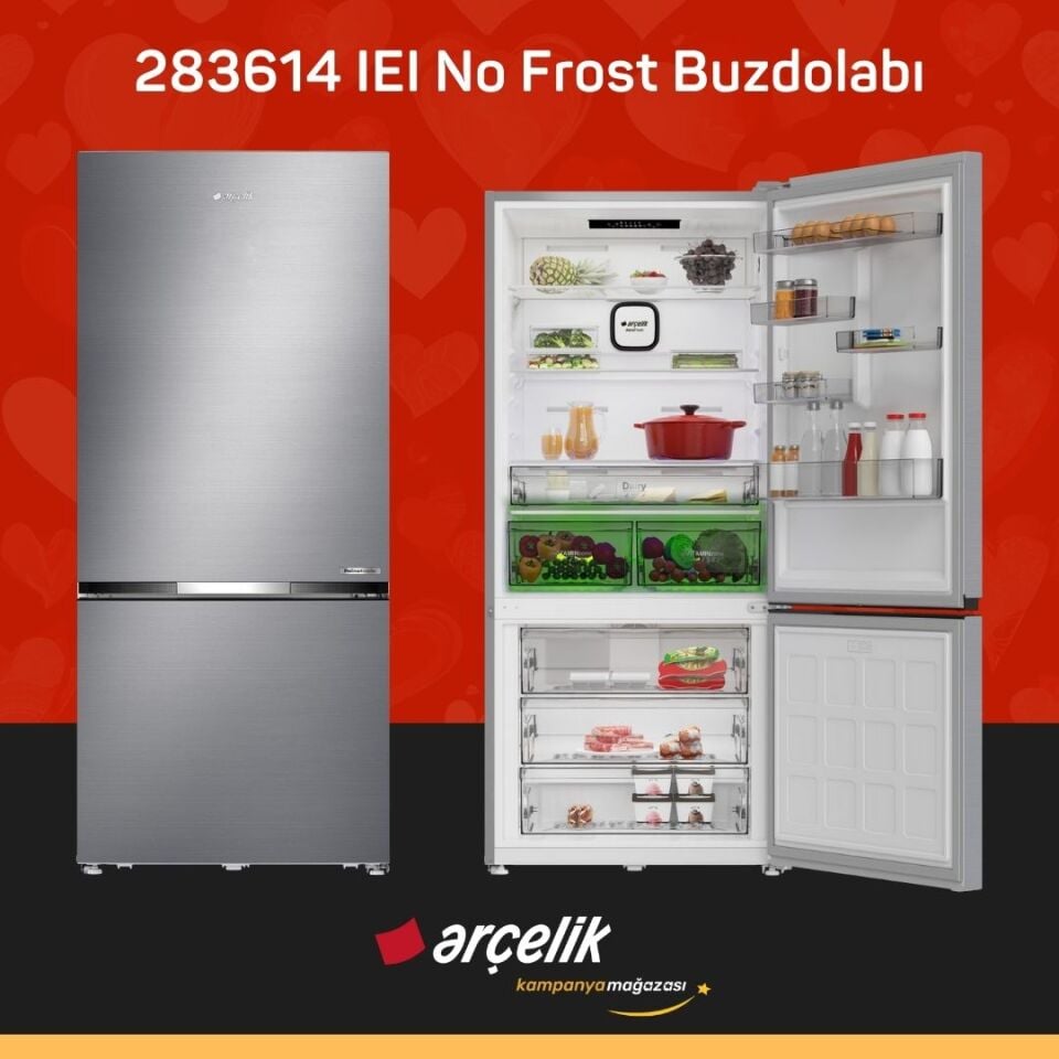 ARÇELİK 283614 IEI Alttan Donduruculu Buzdolabı