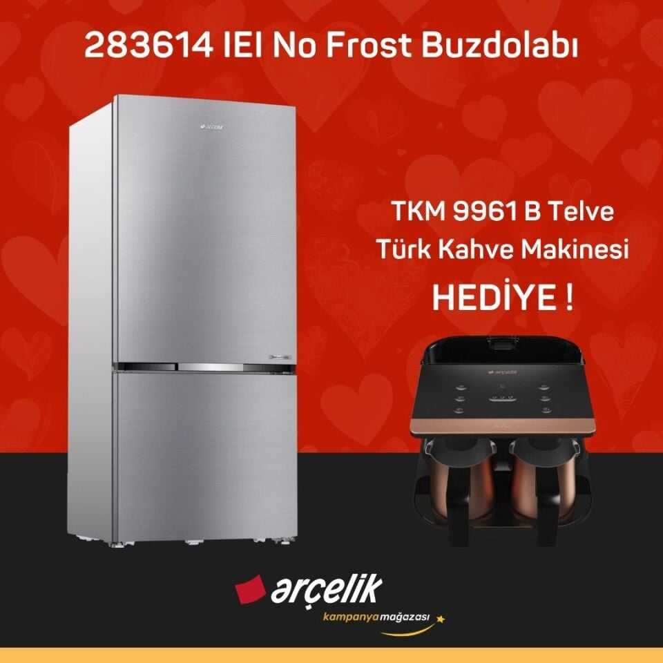 ARÇELİK 283614 IEI Alttan Donduruculu Buzdolabı