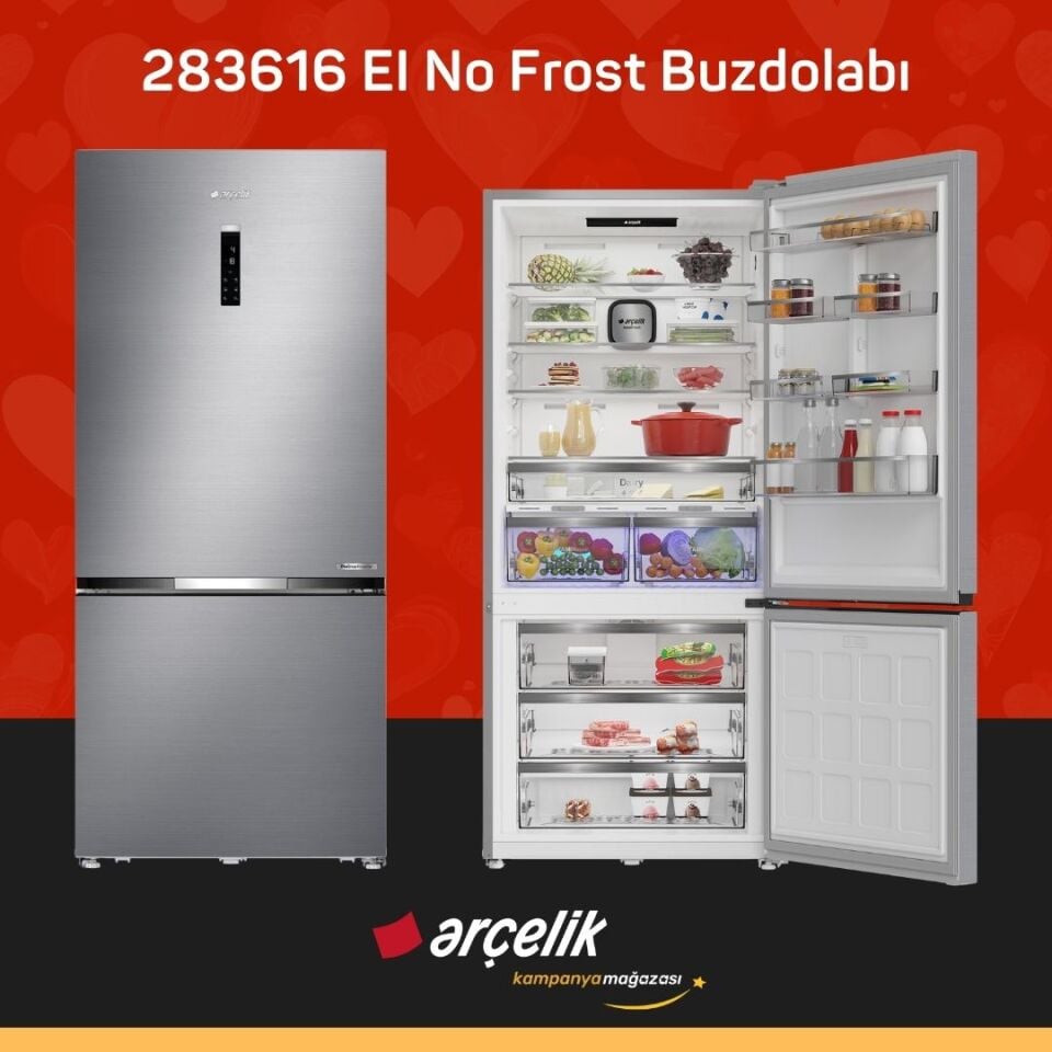 ARÇELİK 283616 EI AI Alttan Donduruculu Buzdolabı