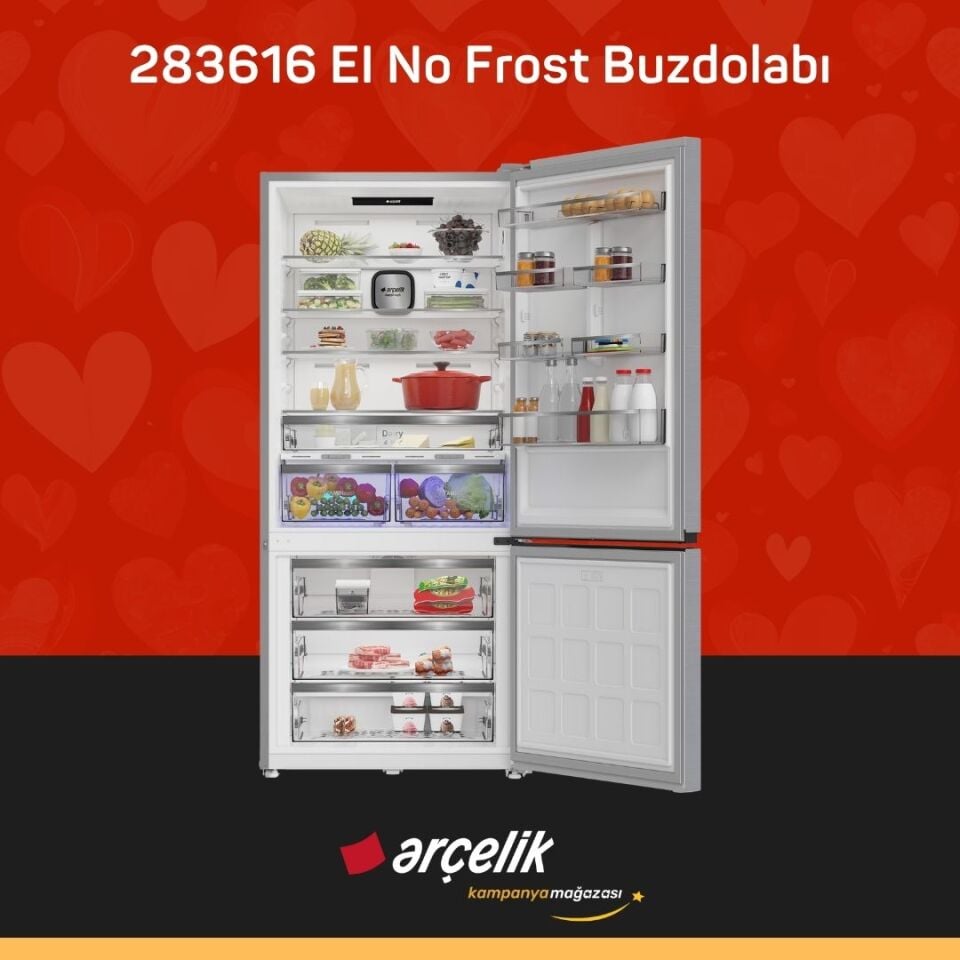 ARÇELİK 283616 EI AI Alttan Donduruculu Buzdolabı