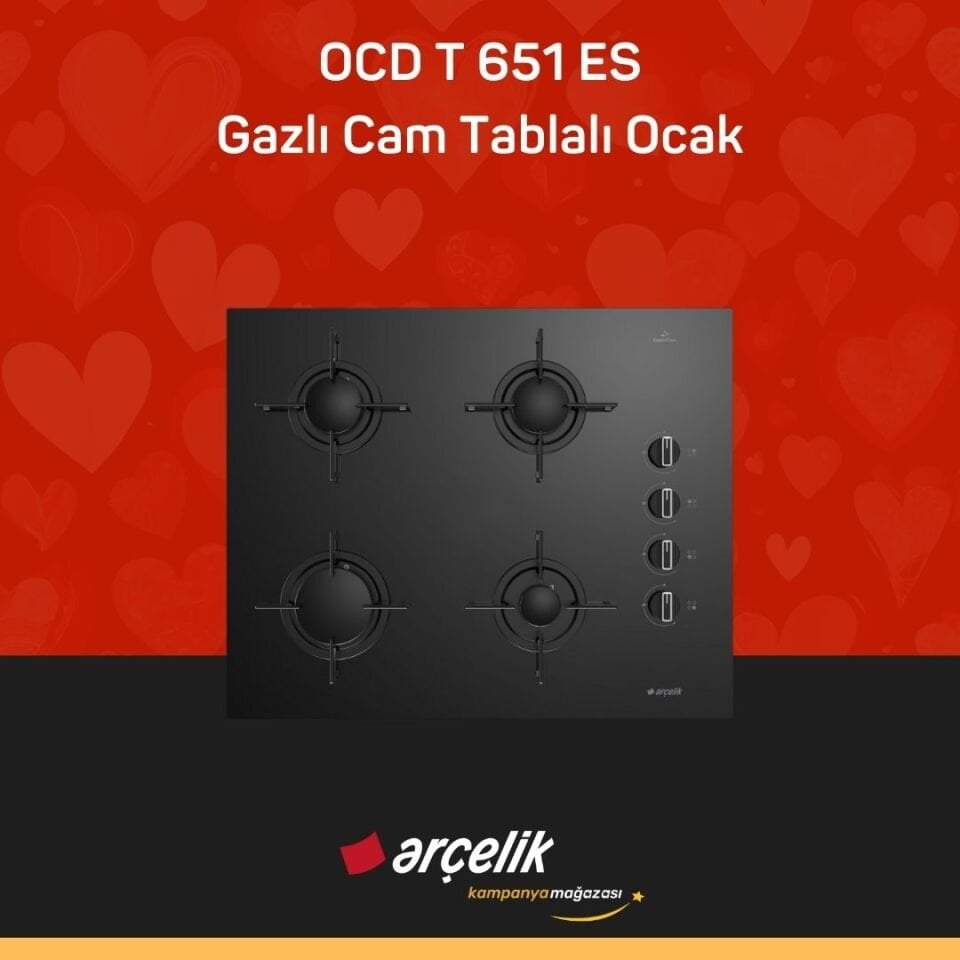ARÇELİK SİYAH ANKASTRE SET ( ADE 606-2 S - AFC 341 S - OCD T 651 ES )