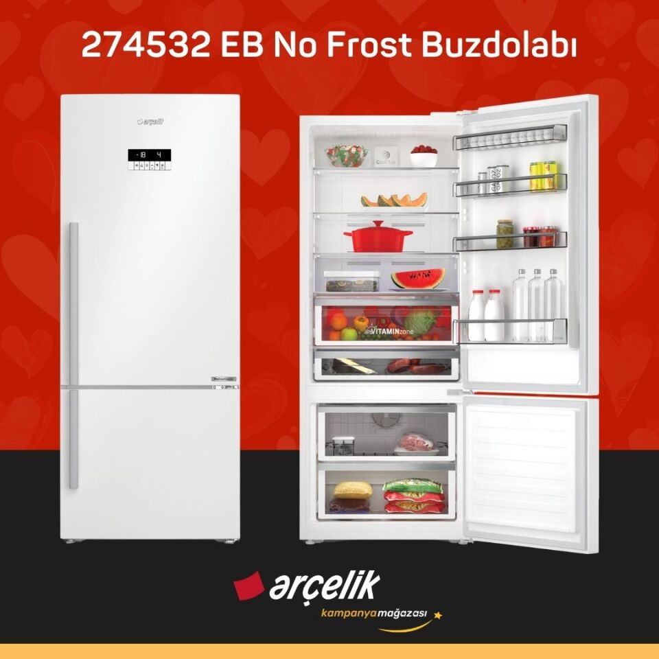 ARÇELİK 274532 EB Alttan Donduruculu Buzdolabı