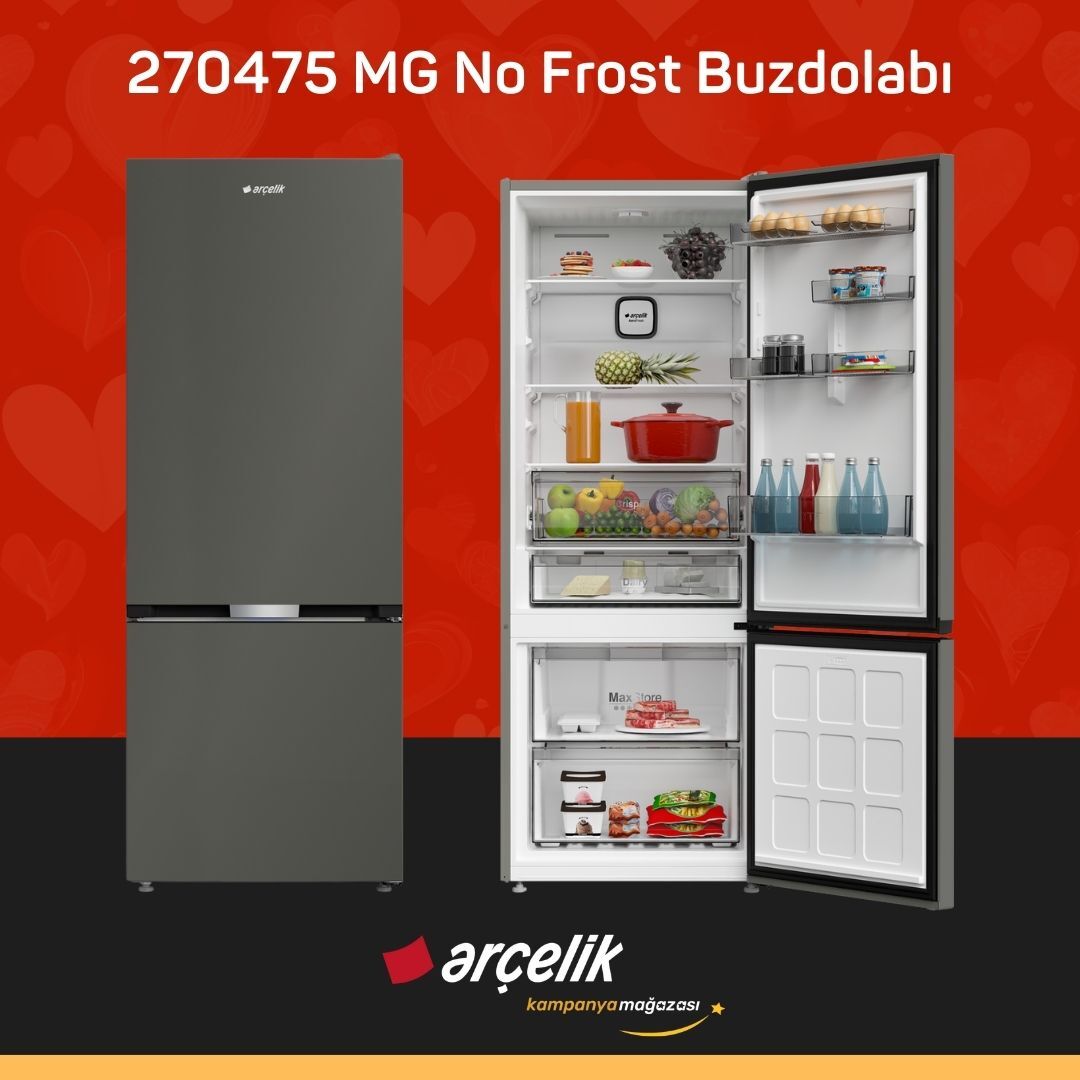 ARÇELİK 270475 MG Alttan Donduruculu Buzdolabı