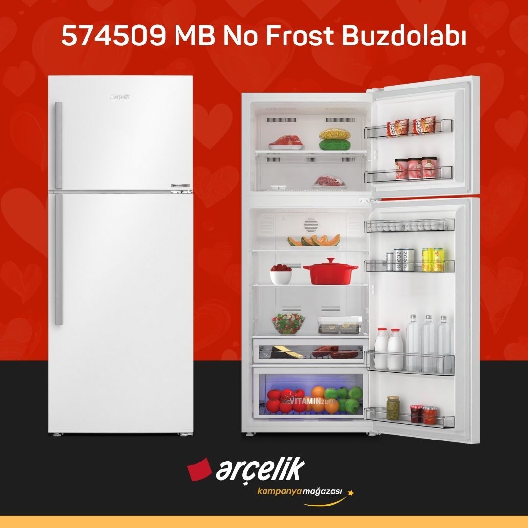 ARÇELİK 574509 MB Üstten Donduruculu Buzdolabı