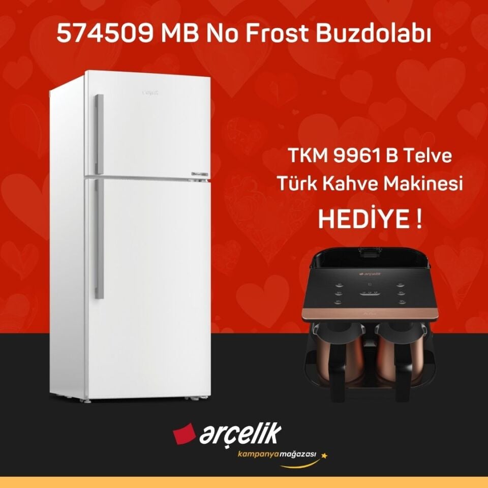 ARÇELİK 574509 MB Üstten Donduruculu Buzdolabı