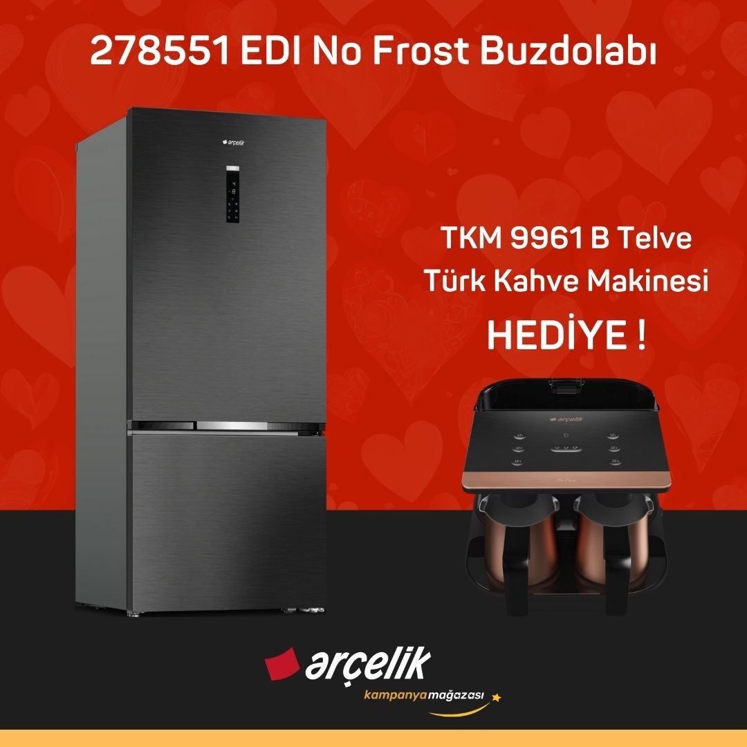 ARÇELİK 278551 EDI Alttan Donduruculu Buzdolabı