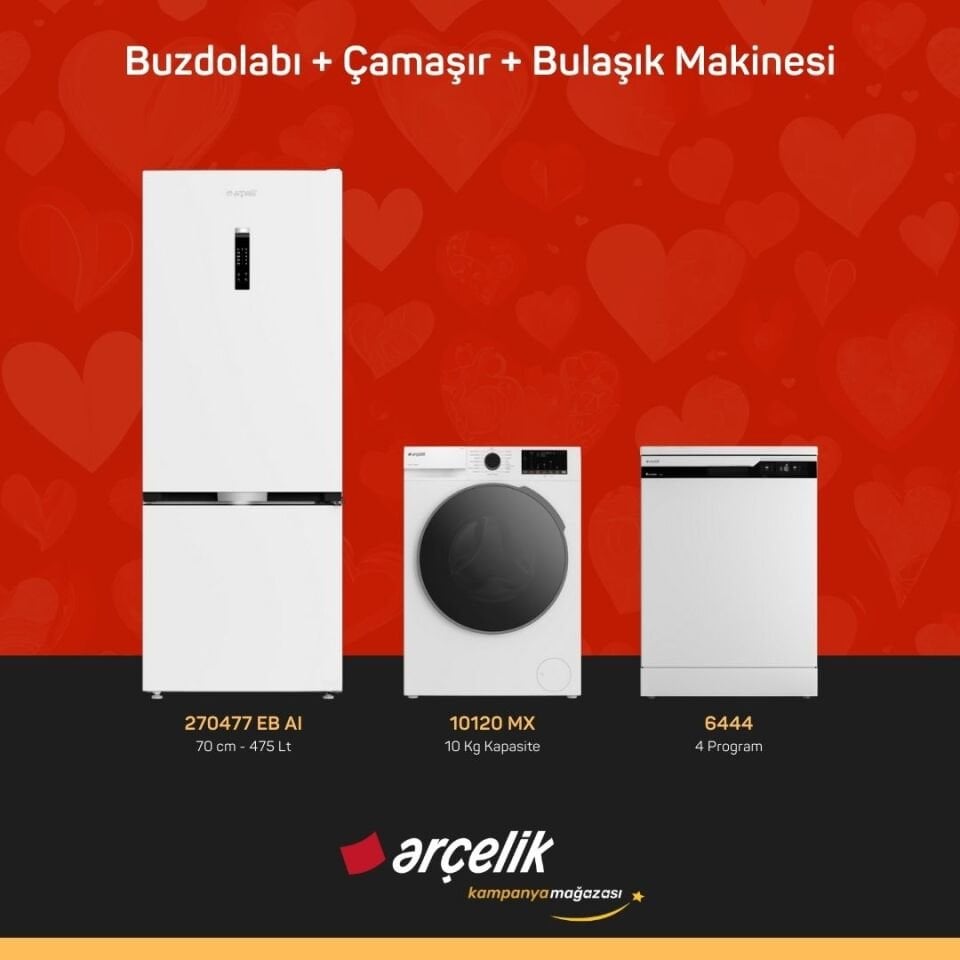 ARÇELİK 3'lü Çeyiz Paketi ( 270477 EB AI - 10120 MX - 6444 )