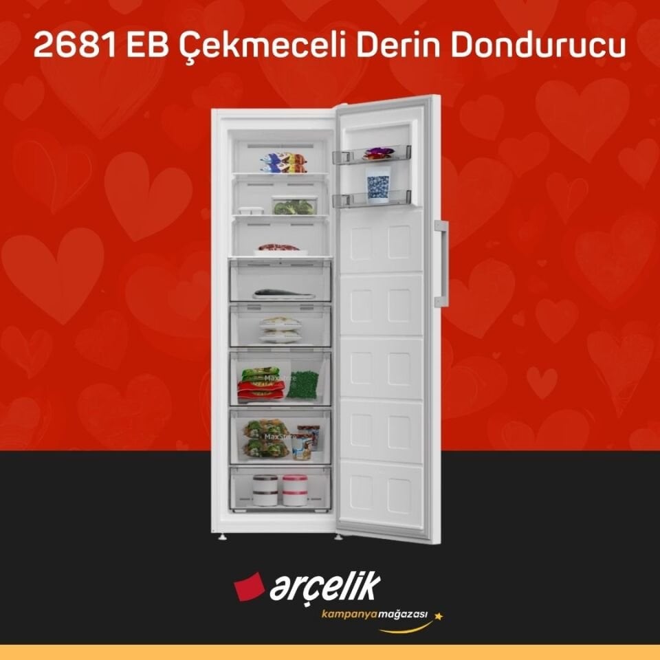 ARÇELİK 2681 EB Çekmeceli Derin Dondurucu Beyaz