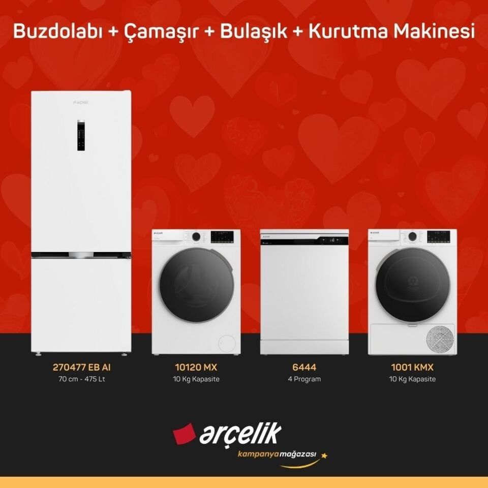 ARÇELİK 4'lü Çeyiz Paketi ( 270477 EB AI - 10120 MX - 6444 - 1001 KMX )