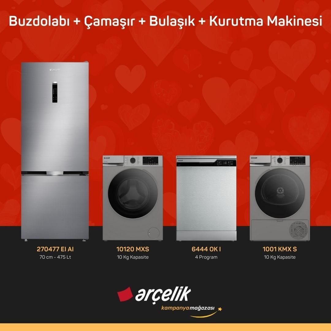 ARÇELİK 4'lü Çeyiz Paketi ( 270477 EI AI - 10120 MXS - 6444 OK I - 1001 KMX S )
