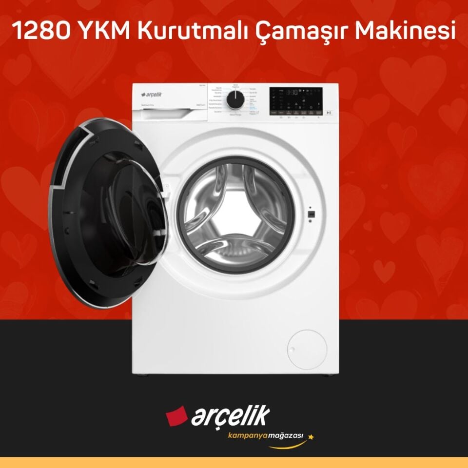 ARÇELİK 1280 YKM Kurutmalı Çamaşır Makinesi