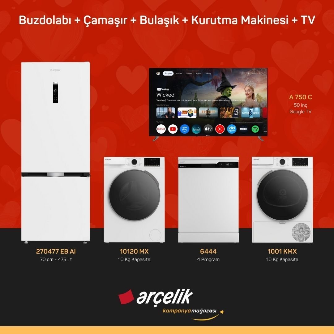 ARÇELİK 5'li Çeyiz Paketi ( 270477 EB AI - 10120 MX - 6444 - 1001 KMX - A 750 C )