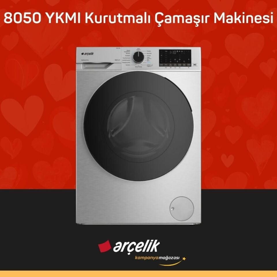ARÇELİK 8050 YKMI Kurutmalı Çamaşır Makinesi
