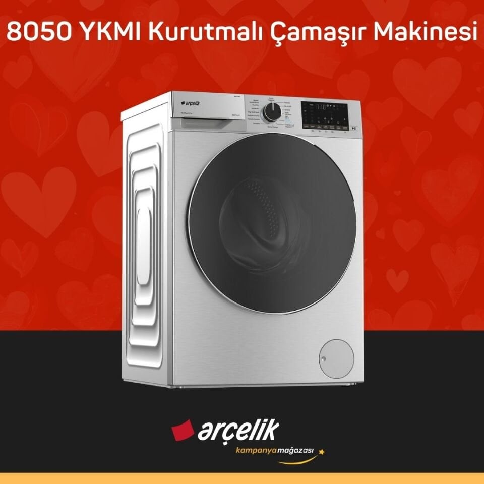 ARÇELİK 8050 YKMI Kurutmalı Çamaşır Makinesi