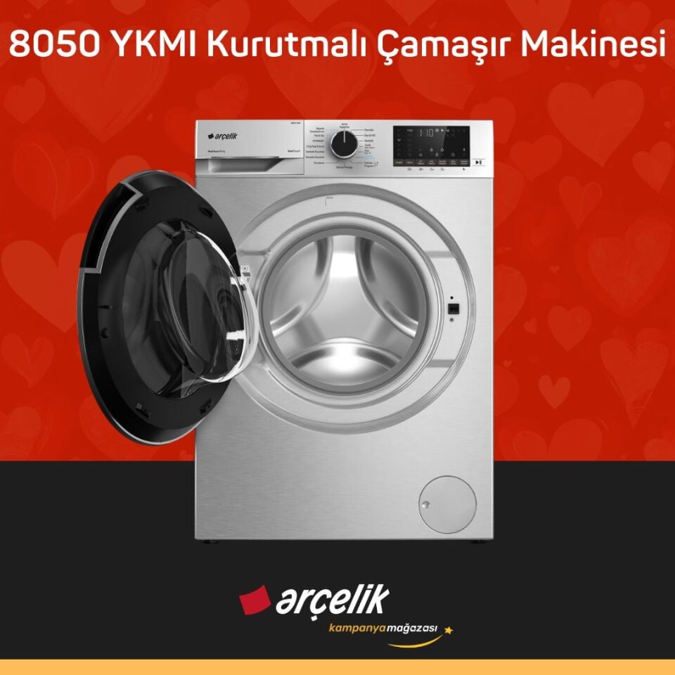 ARÇELİK 8050 YKMI Kurutmalı Çamaşır Makinesi