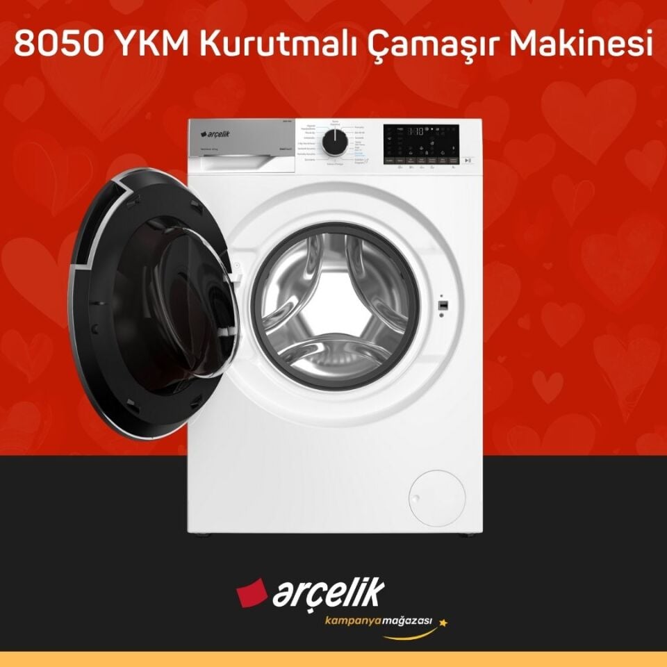 ARÇELİK 8050 YKM Kurutmalı Çamaşır Makinesi