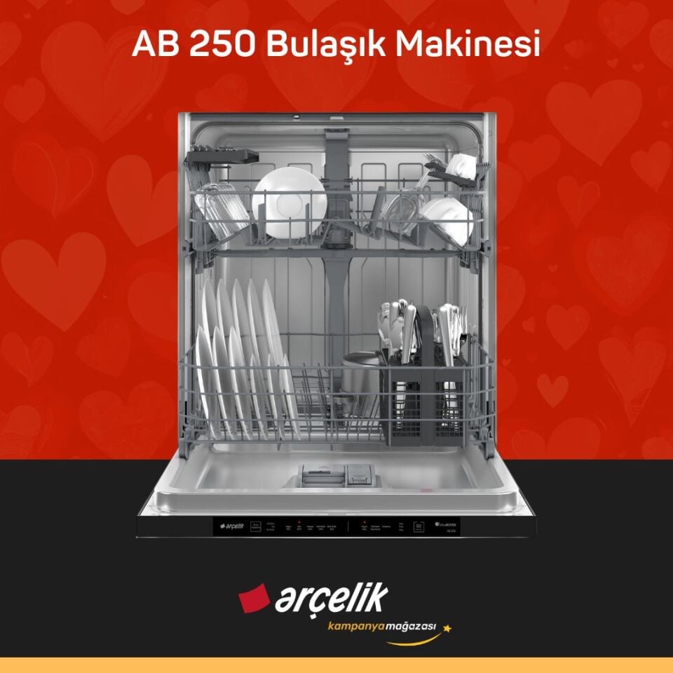 ARÇELİK AB 250 Tam Ankastre Bulaşık Makinesi