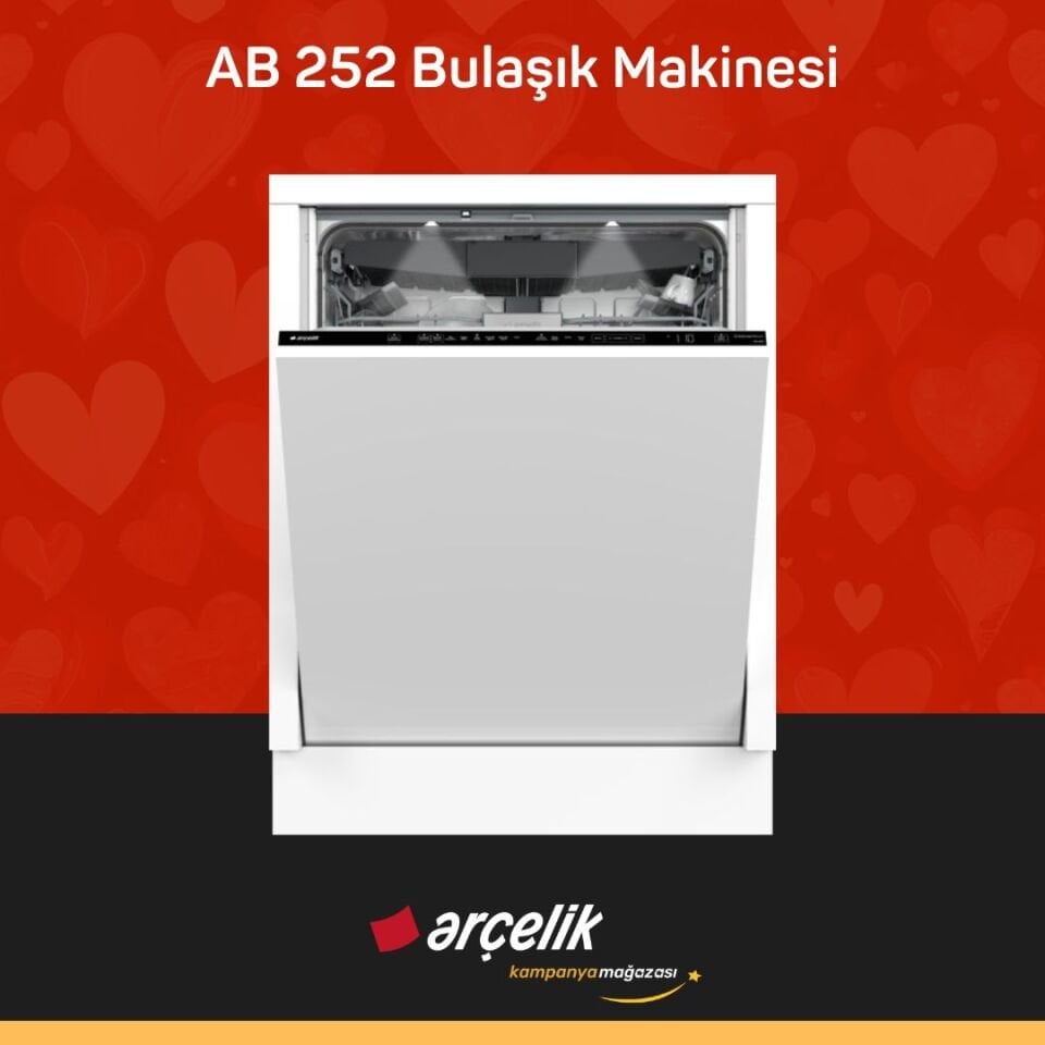 ARÇELİK AB 252 Tam Ankastre Bulaşık Makinesi