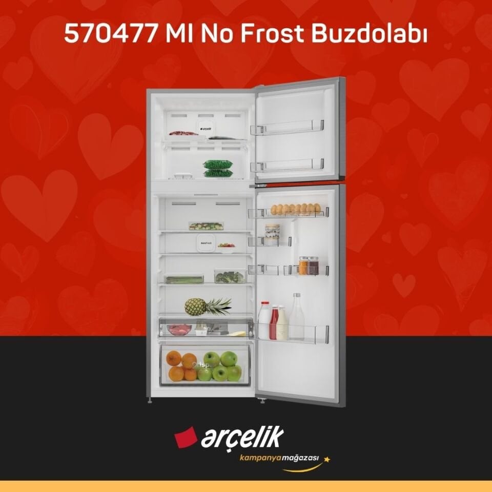 ARÇELİK 570477 MI Üstten Donduruculu Buzdolabı