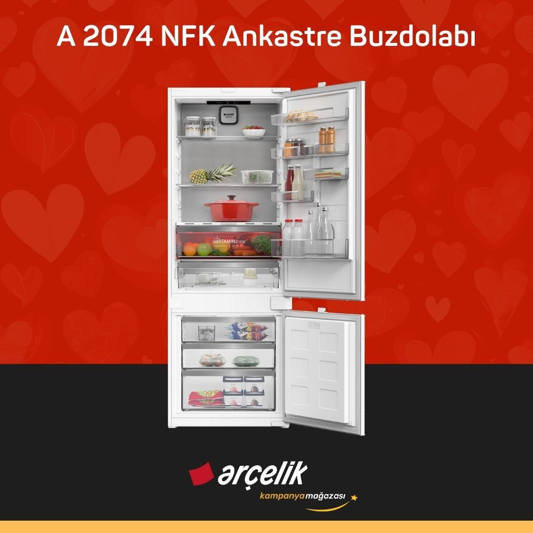 ARÇELİK A 2074 NFK Ankastre Buzdolabı