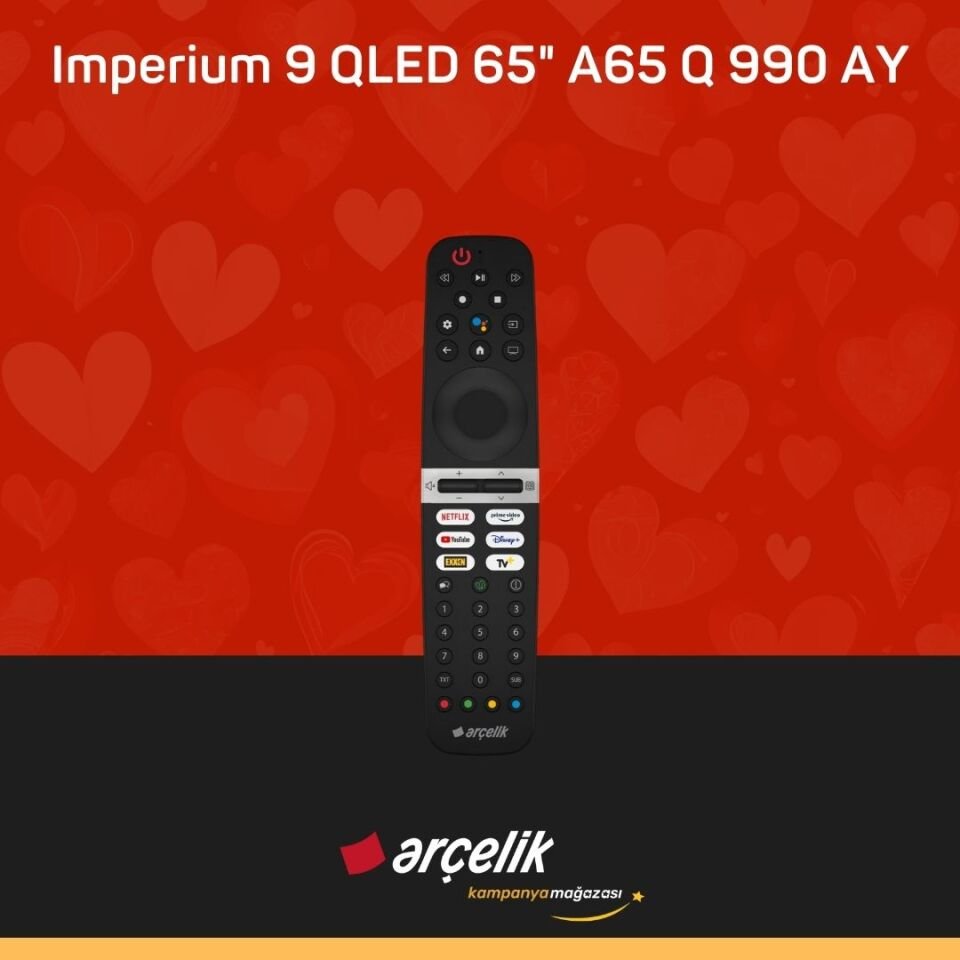 ARÇELİK Imperium 9 QLED 120Hz 65'' 4K UHD Google TV - A65 Q 990 AY QLED