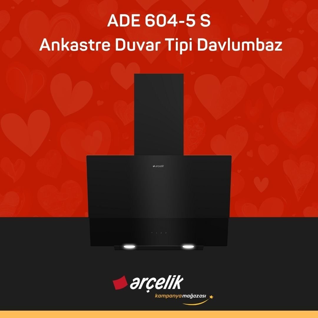 ARÇELİK ADE 604-5 S Ankastre Duvar Tipi Davlumbaz