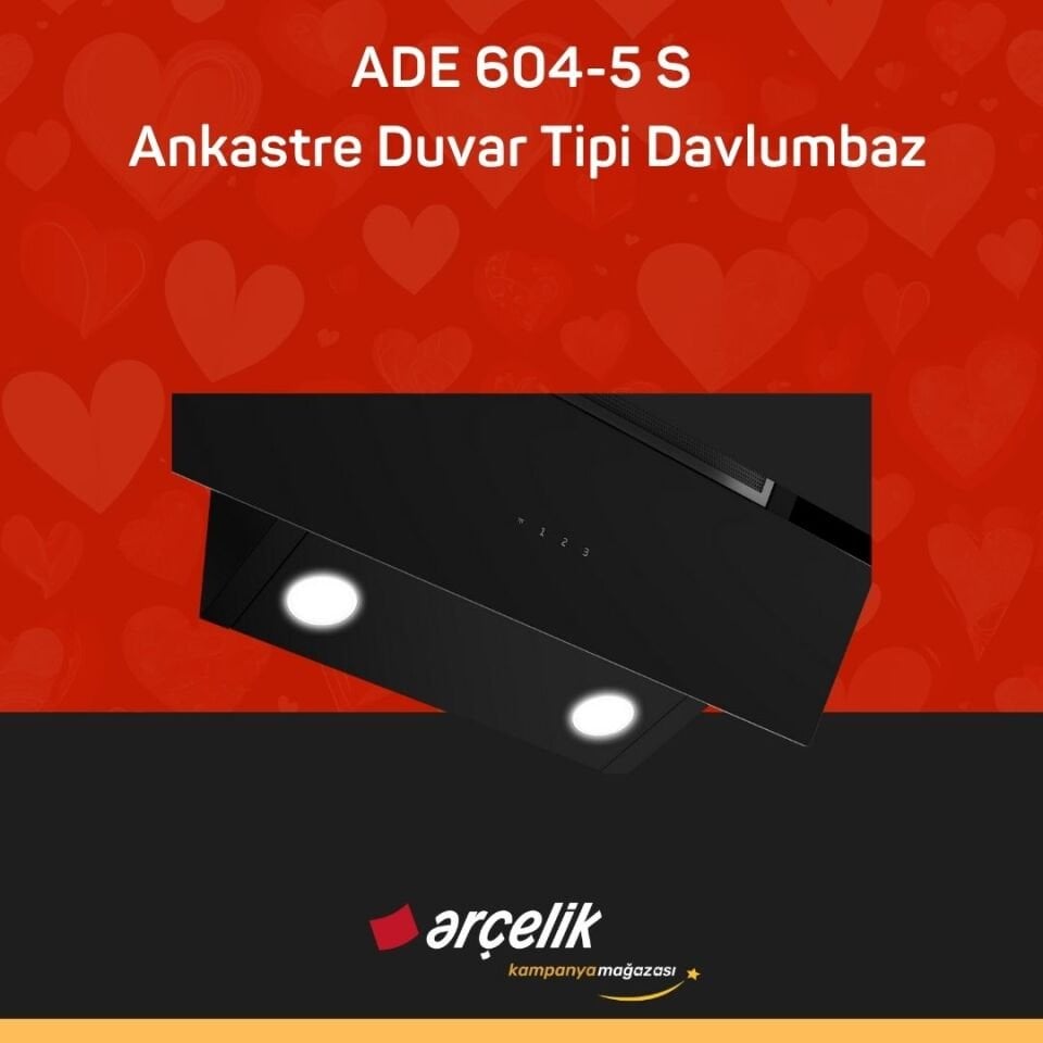 ARÇELİK ADE 604-5 S Ankastre Duvar Tipi Davlumbaz