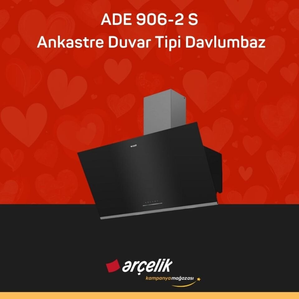 ARÇELİK ADE 906-2 S Ankastre Duvar Tipi Davlumbaz