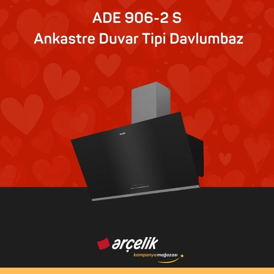 ARÇELİK ADE 906-2 S Ankastre Duvar Tipi Davlumbaz