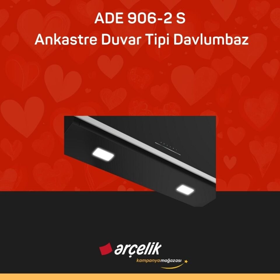 ARÇELİK ADE 906-2 S Ankastre Duvar Tipi Davlumbaz