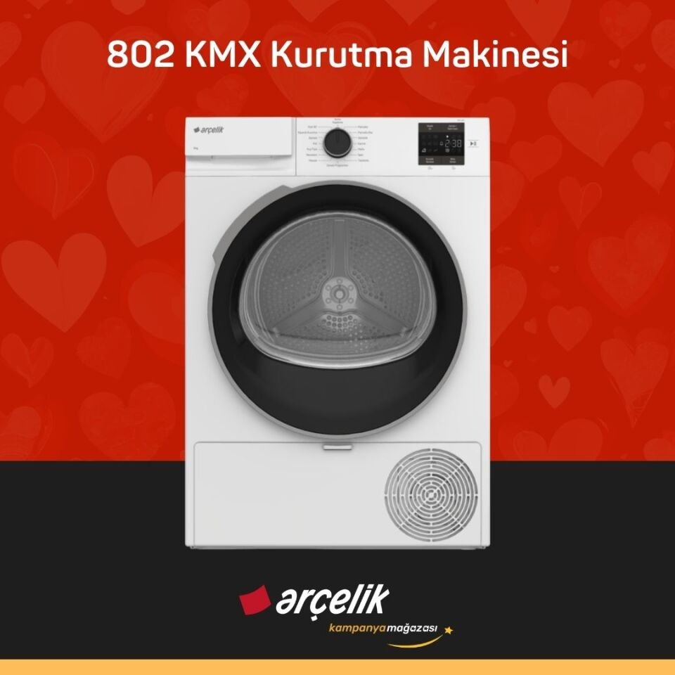 ARÇELİK 802 KMX 8 Kg Kurutma Makinesi