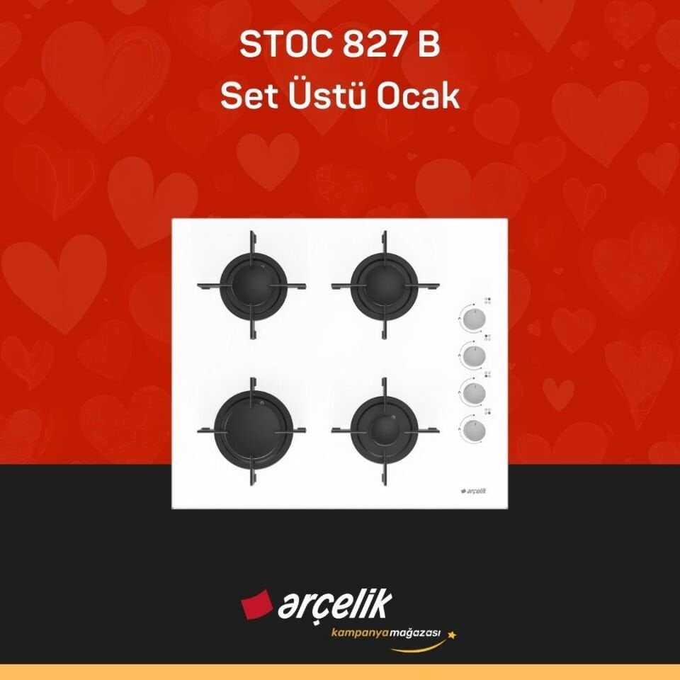 ARÇELİK STOC 827 B Set Üstü Ocak