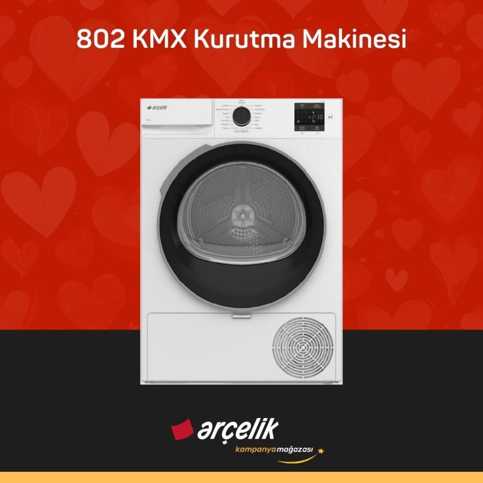 ARÇELİK 8100 MX Çamaşır Makinesi - 802 KMX Kurutma Makinesi