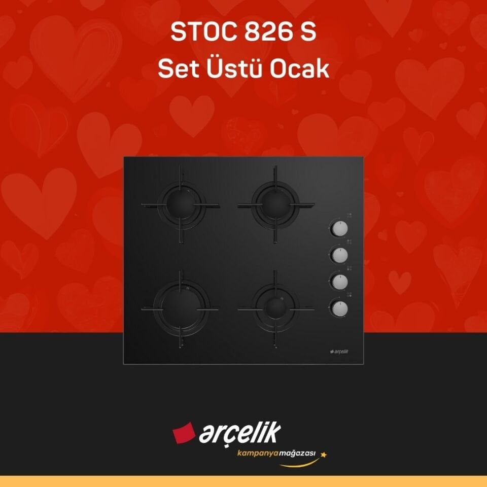 ARÇELİK STOC 826 S Set Üstü Ocak