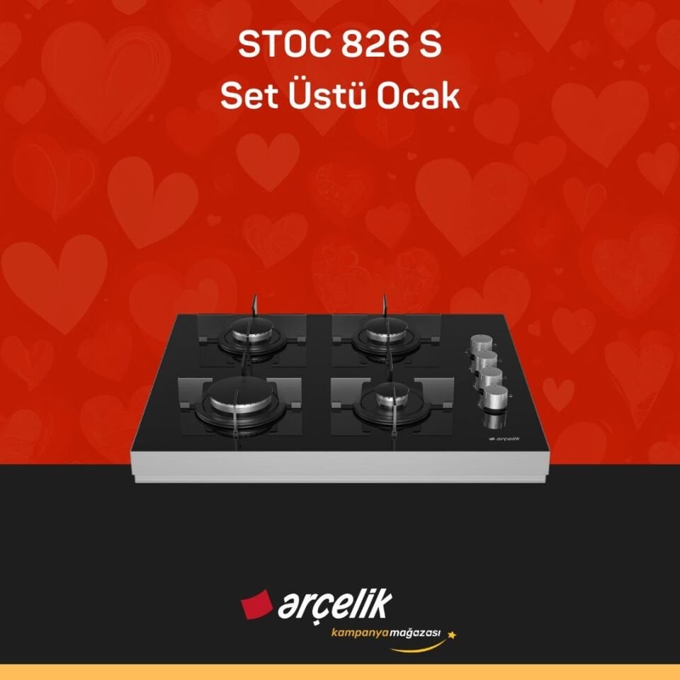 ARÇELİK STOC 826 S Set Üstü Ocak
