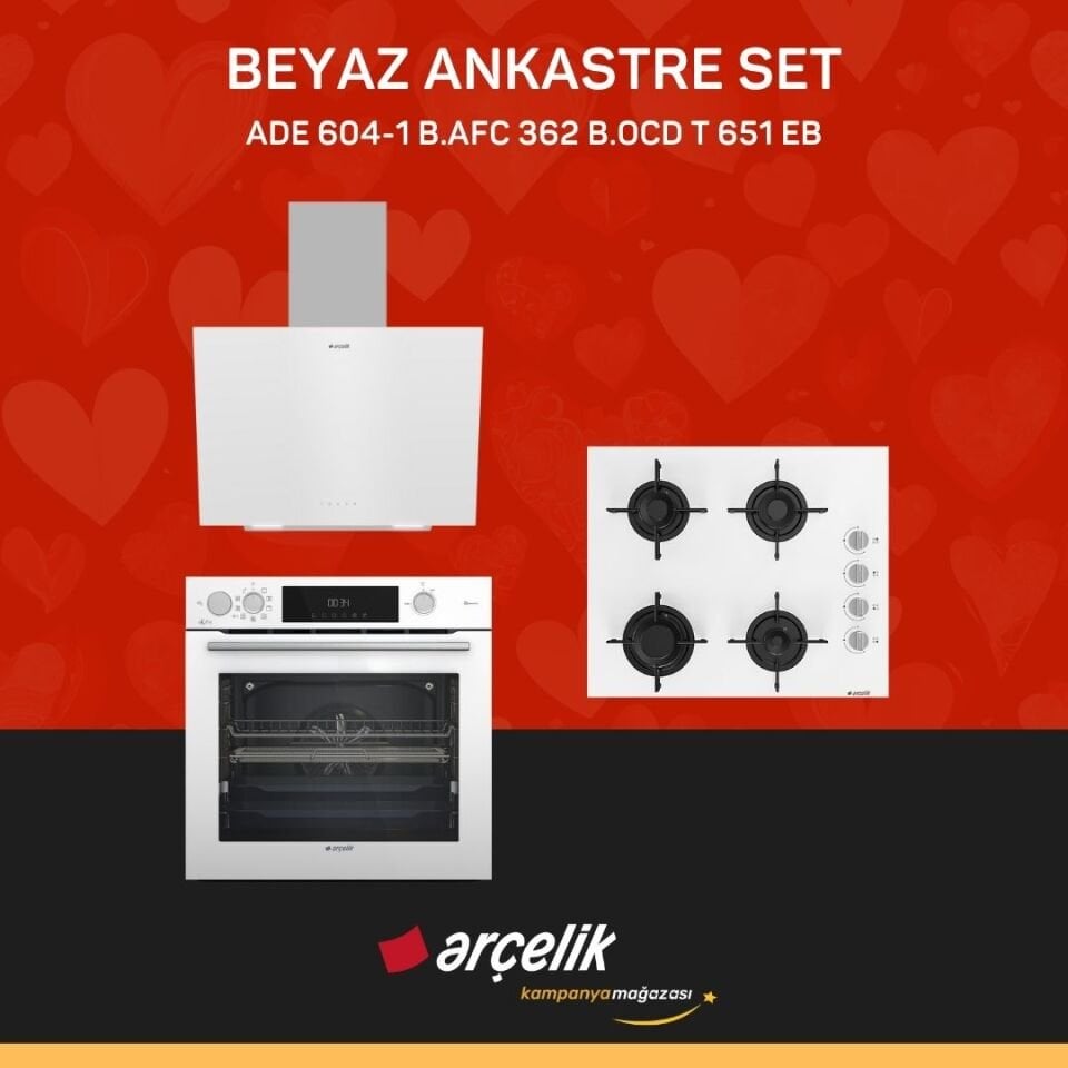 ARÇELİK ANKASTRE SET ( ADE 604-1 B - AFC 362 B - OCD T 651 EB )
