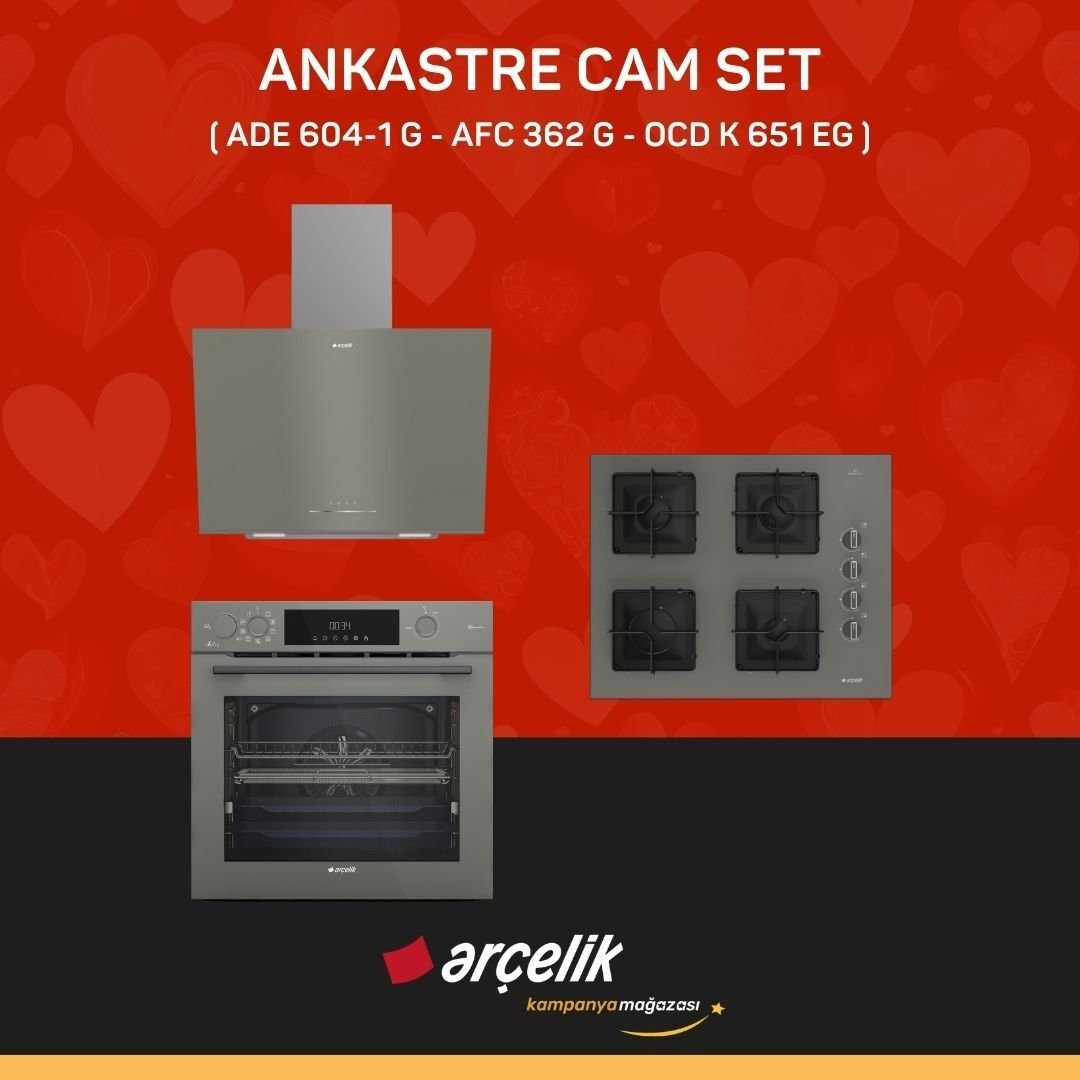 ARÇELİK ANKASTRE CAM SET ( ADE 604-1 G - AFC 362 G - OCD K 651 EG )