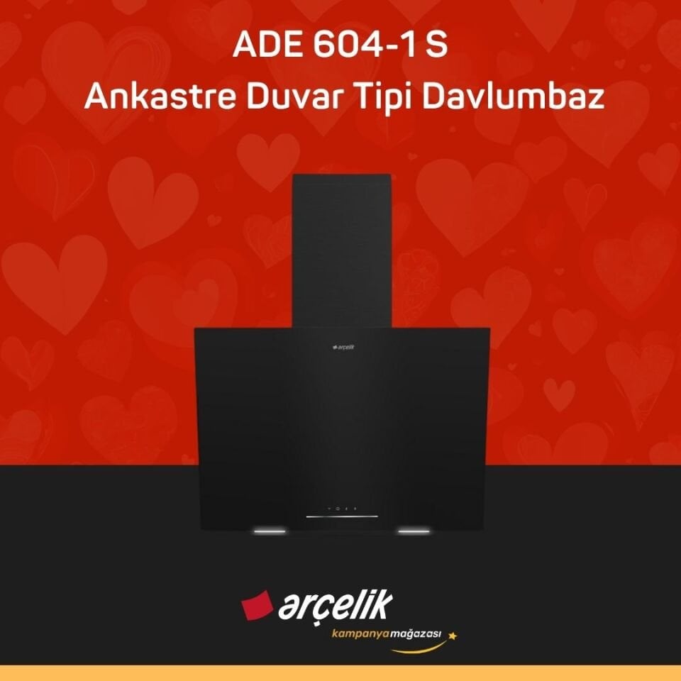 ARÇELİK ADE 604-1 S Ankastre Duvar Tipi Davlumbaz