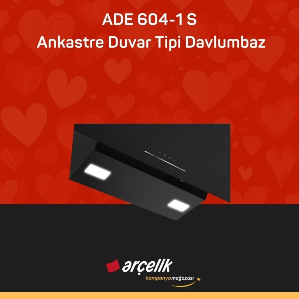 ARÇELİK ADE 604-1 S Ankastre Duvar Tipi Davlumbaz
