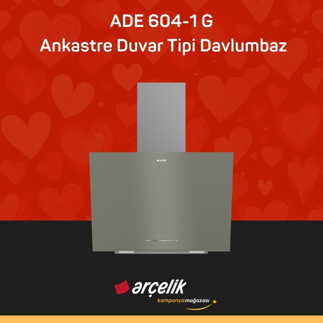ARÇELİK ADE 604-1 G Ankastre Duvar Tipi Davlumbaz