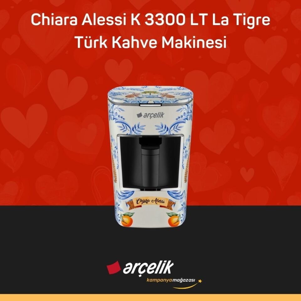 ARÇELİK Chiara Alessi K 3300 LT La Tigre Türk Kahve Makinesi