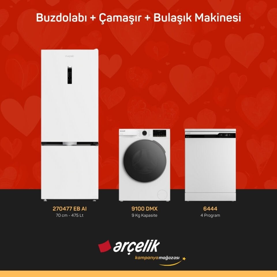 ARÇELİK 3'lü Çeyiz Paketi ( 270477 EB AI - 9100 DMX - 6444 )