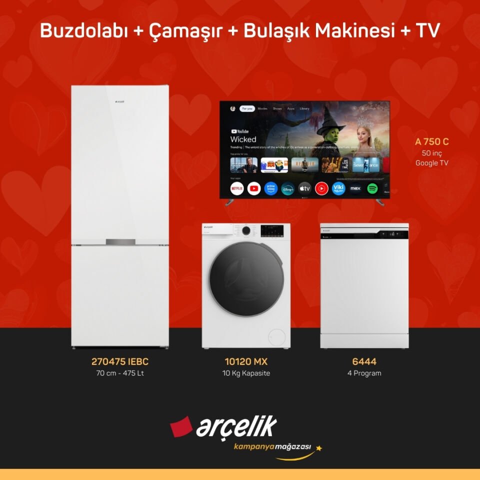 ARÇELİK 4'lü Çeyiz Paketi ( 270475 IEBC - 10120 MX - 6444 - A 750 C )