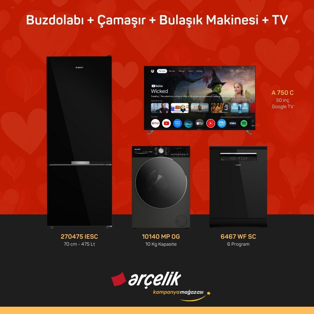 ARÇELİK 4'lü Çeyiz Paketi ( 270475 IESC - 10140 MP OG - 6467 WF SC - A 750 C )