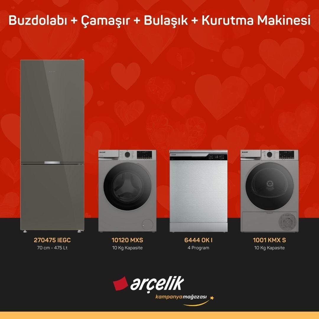 ARÇELİK 4'lü Çeyiz Paketi ( 270475 IEGC - 10120 MXS - 6444 OK I - 1001 KMX S )