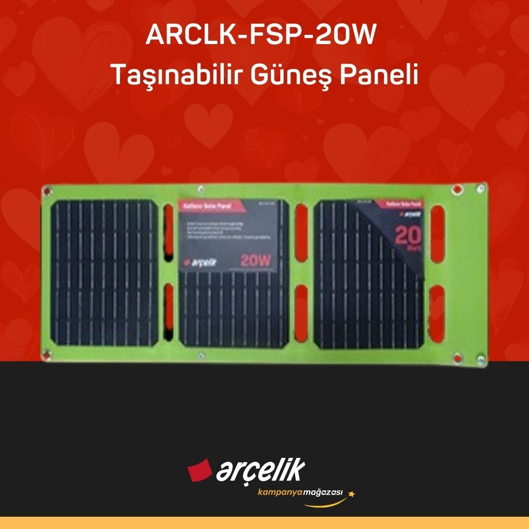 ARÇELİK ARCLK-FSP-20W Taşınabilir Güneş Paneli